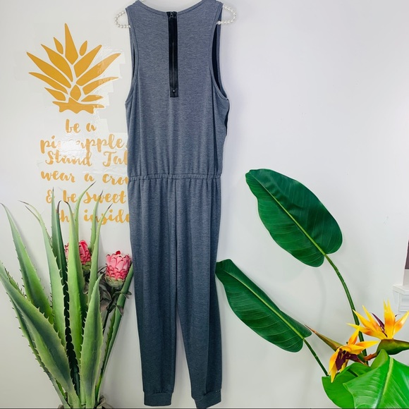 RACHEL ROY Gray Black Tank Top Jogger Jumpsuit Medium - Picture 9 of 11